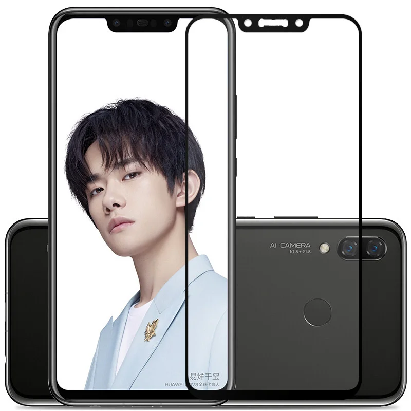Закаленное стекло для Huawei Nova 3 2 шт. пленка 9H HD полное покрытие Защита экрана