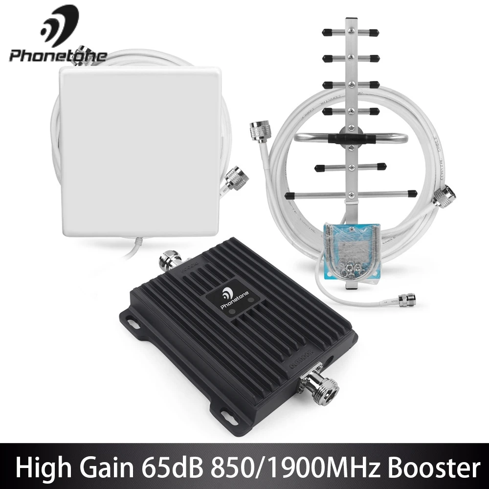 

GSM Repeater Gsm Signal Booster 3G 4G 850MHz UMTS 1900MHz Cellular Signal Network Booster Repeater Signal Amplifier+Yagi antenna