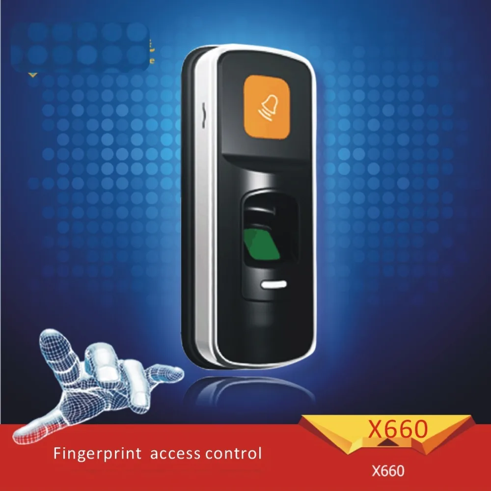 

Free shipping so easy X660 administrator card add&delete user Fingerprint access control system+125KHZ Rfid control
