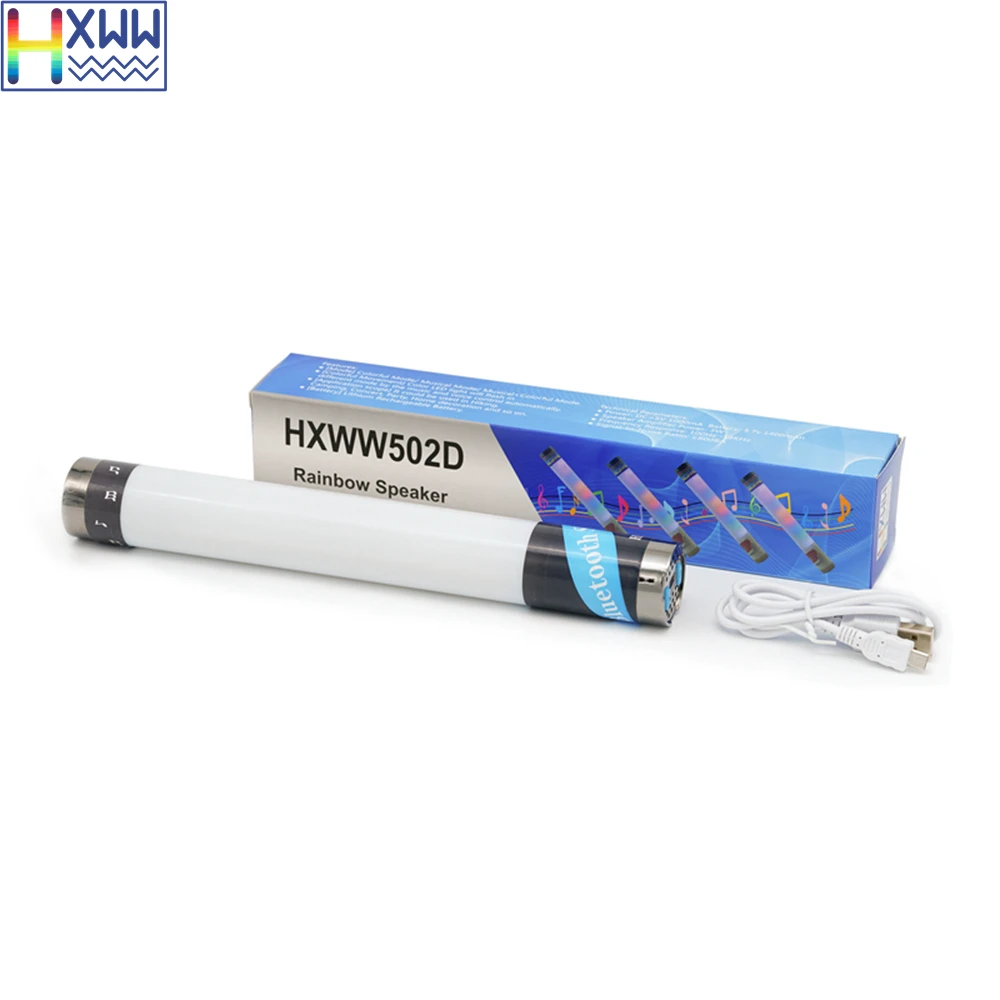 

HXWW Voice control dancing light portable outdoor Bluetooth wireless speaker rechargeable Glow light for concert