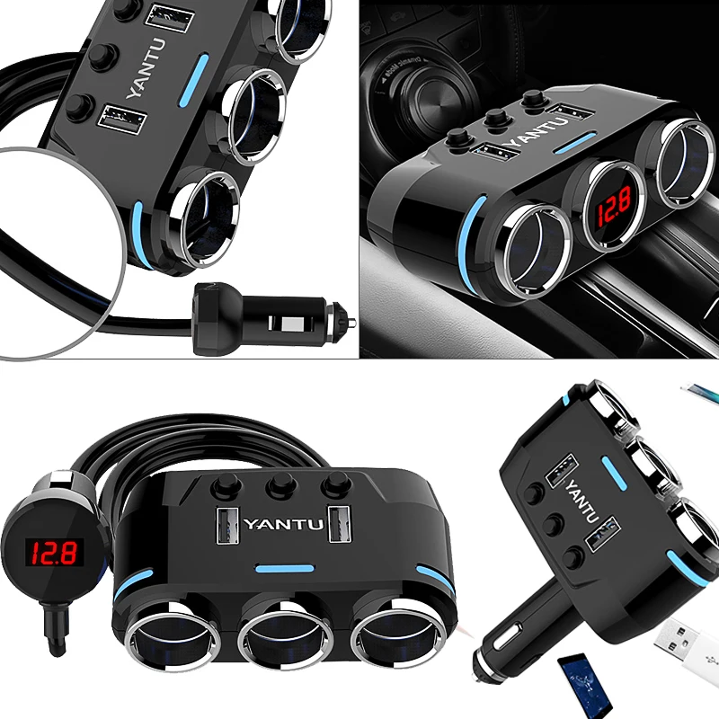 Разветвитель для телефона 12 24 В 100 А Вт|cigarette lighter socket splitter|lighter splittersocket splitter |
