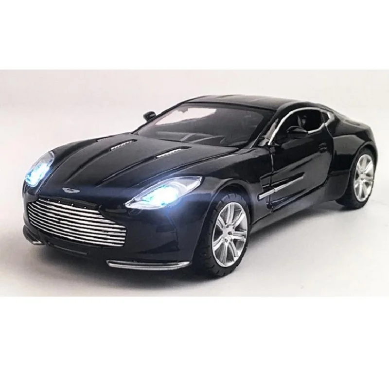 

1/32 One-77 Metal Toy Cars Diecast Scale Model With Pull Back Function/Music/Light/Openable Door Toys For Boys