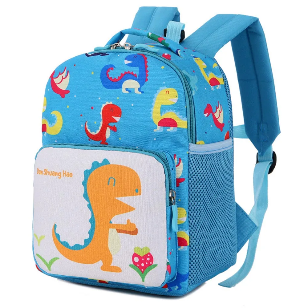 Динозавр школьные сумки для подростков мальчиков и девочек цвет желтый, синий; размеры 34–43 детей школьные сумки милые животные молния книга сумки с защитой от выпадения веревка - Цвет: sky blue
