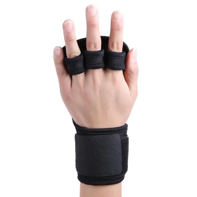 1 шт. противоскользящие перчатки с полупальцами для тренажерного зала, фитнеса, гантели для тяжелой атлетики, тренировочный браслет, перчатки для бодибилдинга, защита для ладоней