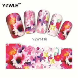 YWK 1 лист Шикарный цветок Nail Art переводные наклейки s Splendid Water переводные наклейки (YZW-1416)