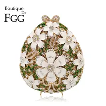 Бутик де фгг белая картина цветок женщин Кристалл Клатч вечерние сумочки женские цветочные свадебные сумочки и Кошелек вечерние сумки