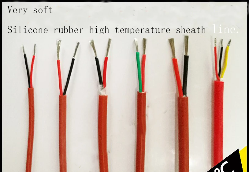 Высокая температура 200 градусов двойной многожильный силиконовый провод огнестойкий высокая температура 2 ядра устойчивый провод