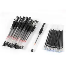 Нескользящая резиновая Шипованная 0,5 мм черные чернила Шариковая ручка заправки 20 штук Шариковая ручка+ 20 штук ручка заправки