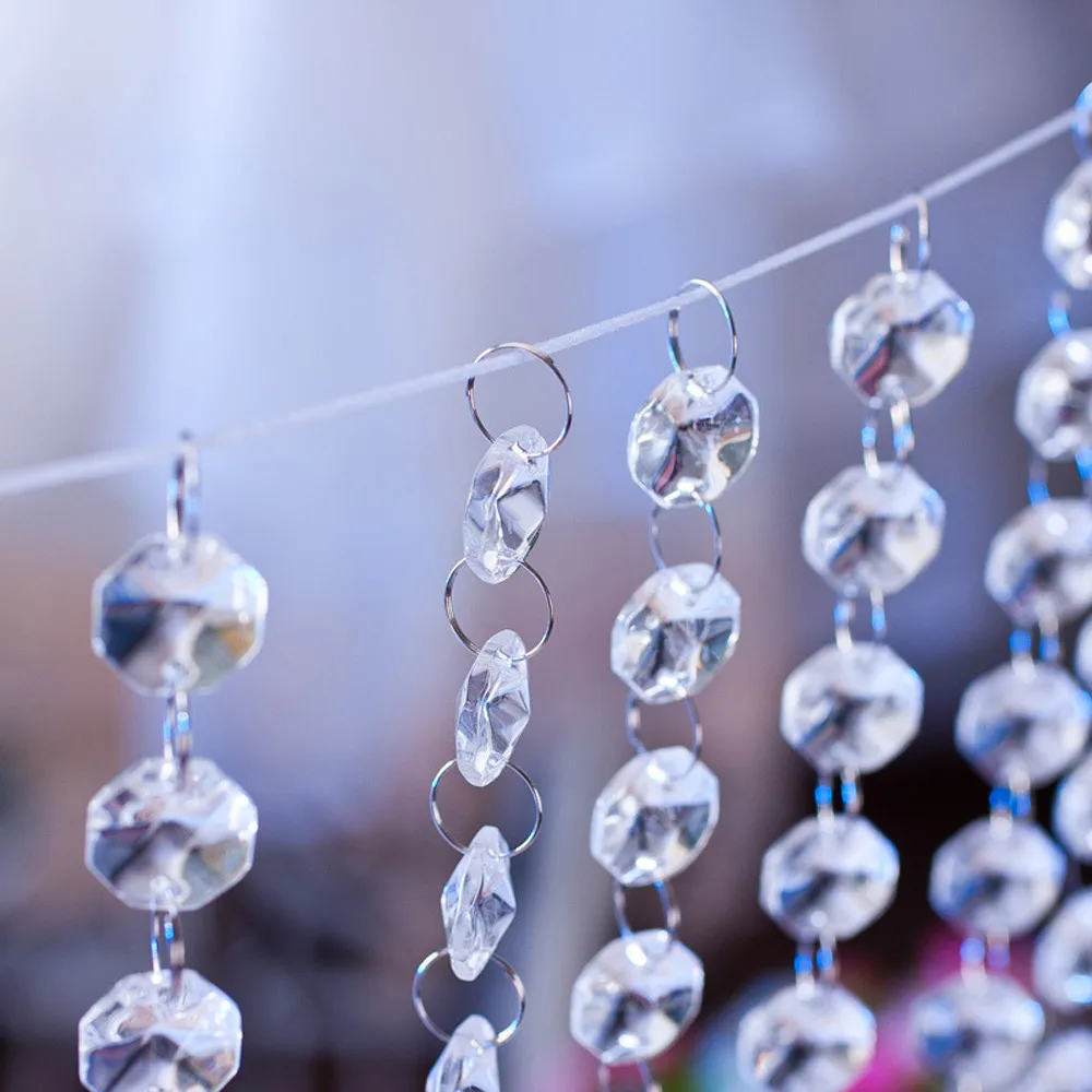 

Acrylic Crystal Bead Curtain 33FT 1 M DIY Garland Diamond Acrylic Crystal Bead Curtain Wedding Decoration Party Decoration