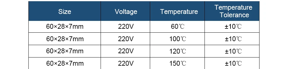 LJXH 60x28x7 мм 12 V 2 шт./лот PTC нагревательный элемент нагреватель плиты 60/120/180 градусов постоянная Температура нагреватель