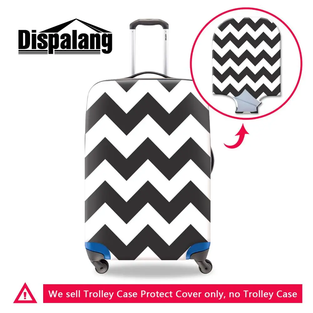 Реверсивный Chevron багаж защитные чехлы геометрический спандекс водонепроницаемый Эластичный полиэстер защитить Чехлы для чемодана - Цвет: L