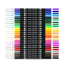 Две кисти ручки 24 каллиграфия красками набор ручек с ручной надписью руководство книга тонкий вкладыш и кисть кончик маркеры. Цветные ручки, искусство