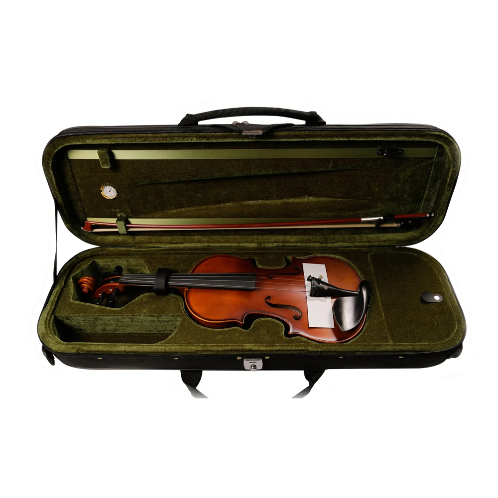 TONGLING-Black-Oxford-Violin-Case-4-4-w-Hygrometer-High-Quality-Foamed-Violin-Case