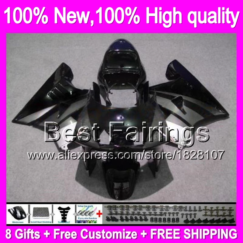 

Black silver Fairing For HONDA NSR250R MC21 PGM3 90-93 NSR 250R 14B11 NSR250 R 90 91 92 93 1990 1991 1992 1993 +decal Silvery
