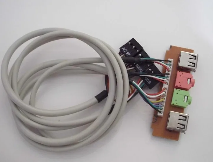 ПК настольный компьютер DIY хост Чехол передняя панель ввода/вывода USB 2 0 аудио