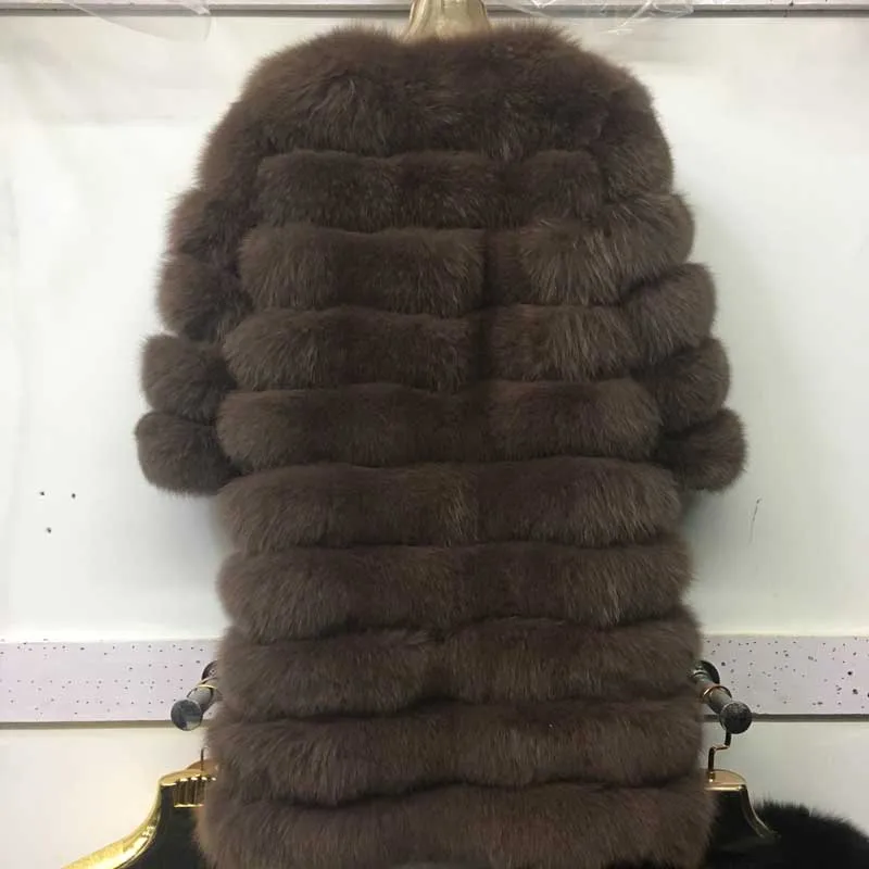 Натуральный Лисий мех высокого качества лисий мех пальто рукав и капюшон и пальто вниз все можно удалить