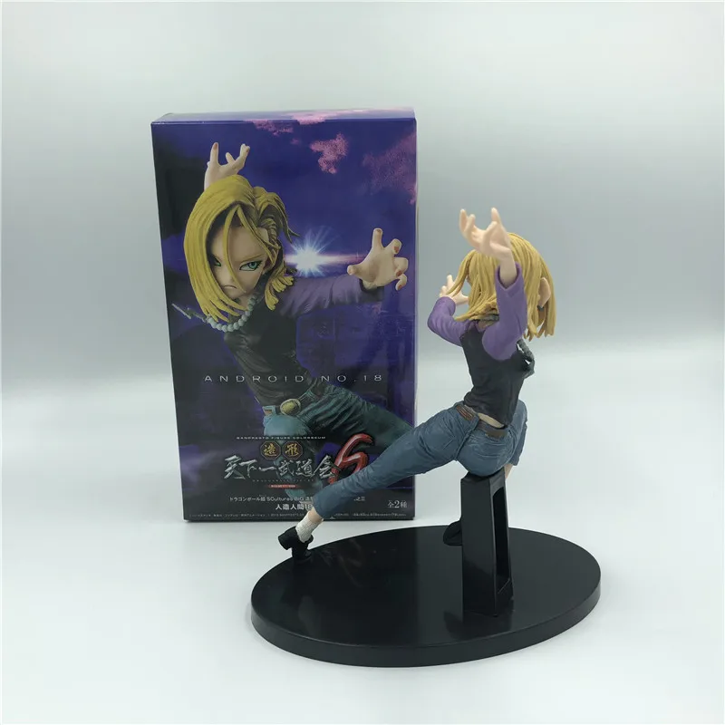 Dragon Ball Z Android 17 Android 18 Sprinting Ver. Фигурка DBZ Гоку истребитель лазурит ПВХ Коллекция Модель 17 см