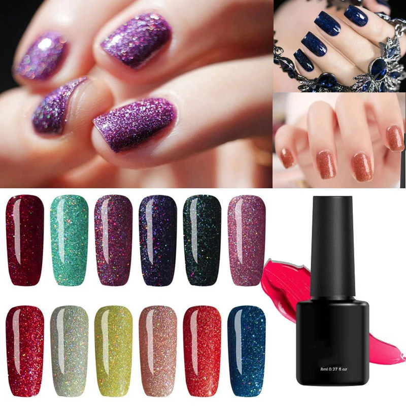 

8ml Long Lasting Starry Sky Varnish Gel Varnish Soak Off UV Gel Nail Polish UV LED Lamp Color Neon Gel Varnish