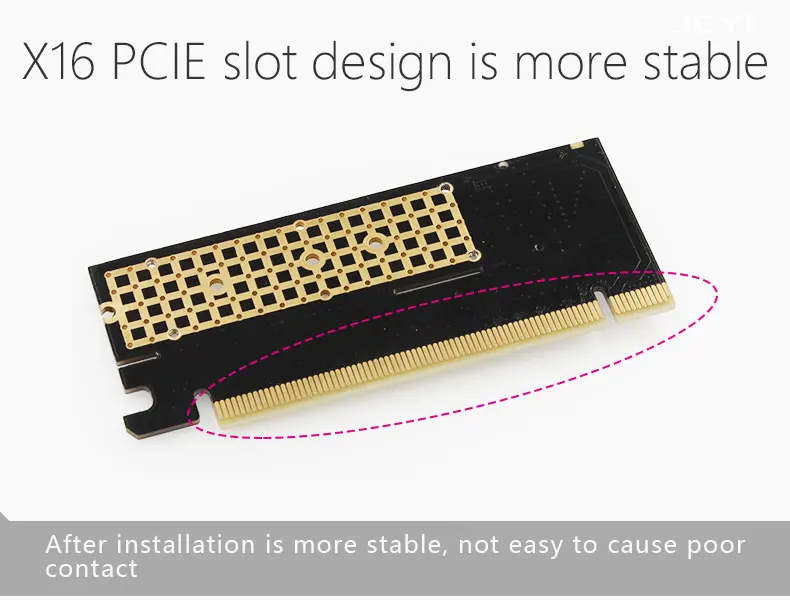 JEYI NVME M.2 X16 PCI-E Пыленепроницаемая Riser Card Cool Swift 2280 алюминиевый лист золотой бар теплопроводность кремния вафельное охлаждение