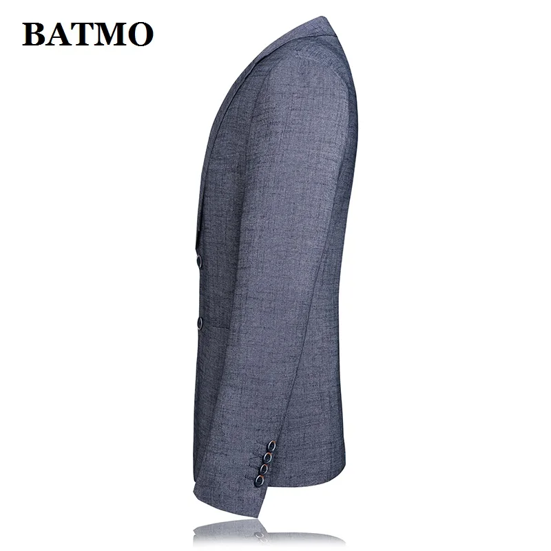 Batmo Новое поступление весна высокого качества Серый Повседневный Тонкий Блейзер мужские куртки Большие размеры M-4XL 6829