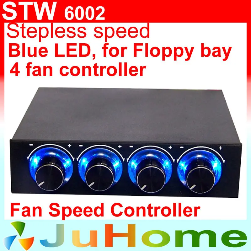 4 CPU fan speed controller, floppy position, blue LED light, 4 channel