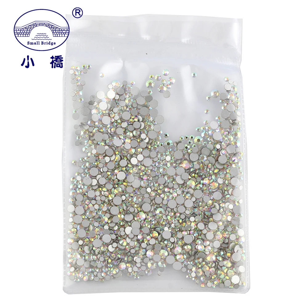 Ss6 Ss16 3D круглая смесь Стразы для украшения одежды ногтей 1440 шт Кристаллы с плоской