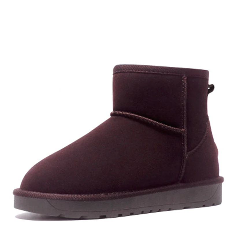 Zapatos mujer/Женская обувь с круглым носком, зимние сапоги, новые зимние сапоги на молнии, женская обувь, женская теплая Классическая обувь - Цвет: -5854 Brown