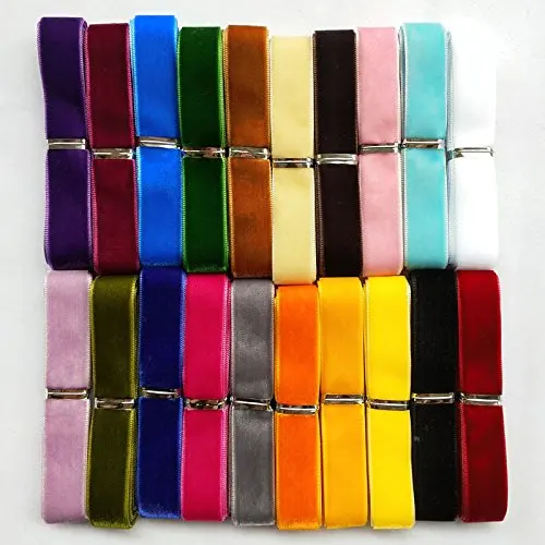 

CNCRAFT 5 Yard 5/8"(15mm) Velvet Ribbon Wedding Party Decoration Handmade Ribbon Gift Wrapping Hair Bowknot DIY Christmas Ribbo