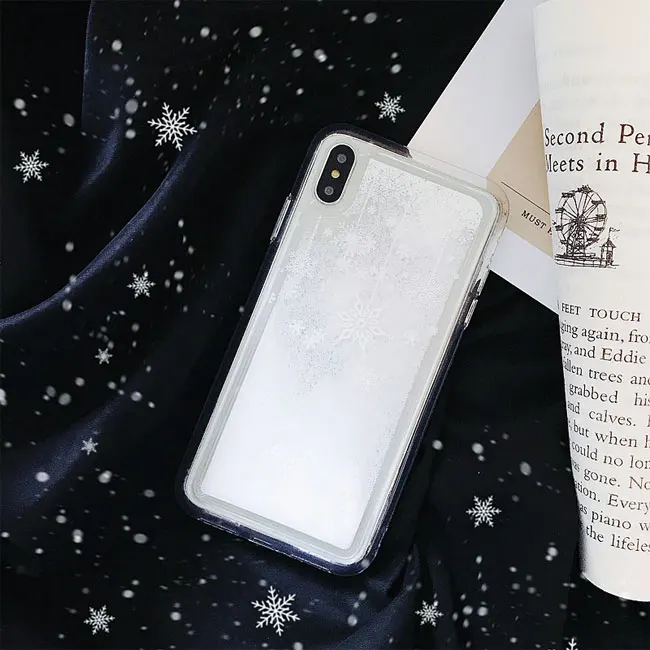 Design 2 Снежинка зыбучий песок динамический Жидкий чехол для iPhone X XR XS Max 8 7 6 6 S Plus прозрачный мягкий чехол для iPhone 6 S Plus - Цвет: Design 2