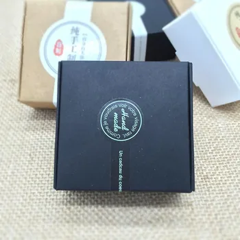 

DHL 250Pcs Black Kraft Paper Box Wedding Favors Party Small Gift Candy Boxes Jewelry DIY Handmade Soap Fancy Packaging Box New