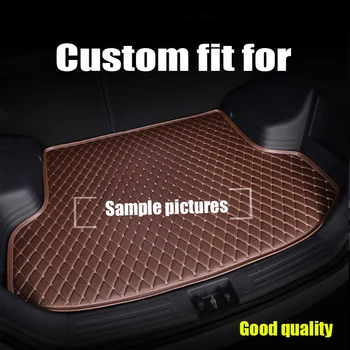 

Auto Cargo Liner Trunk Mats For Land Rover Discovery 5 2017.2018 Car Boot Mat Quality Embroidery Leather mats Free shipping