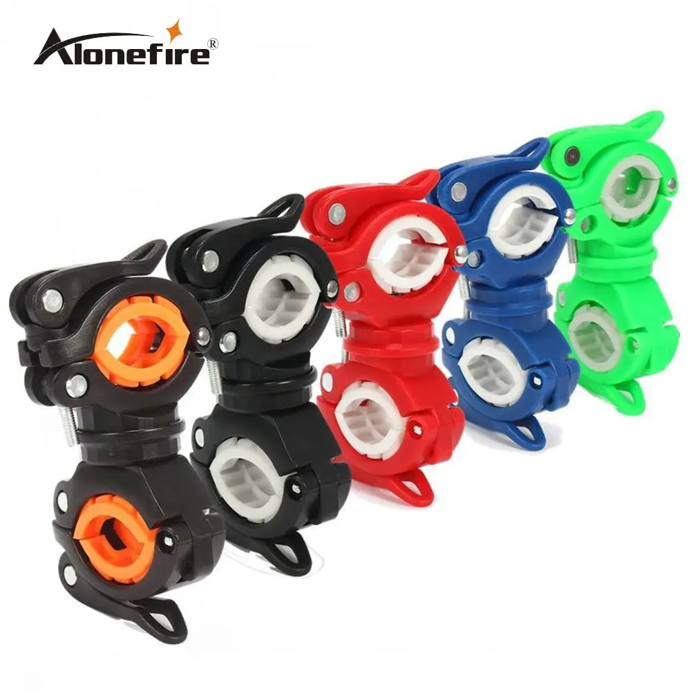

AloneFire BC05 360 Degree Rotation Bicycle Flashlight Holder Bike Light Torch Mount LED Head Front Lamp Cycling Headlight clip