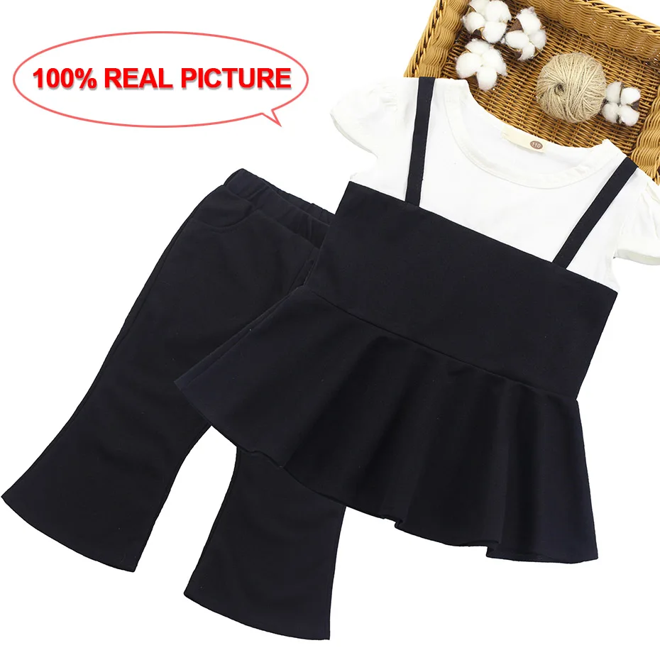 Летняя школьная одежда для девочек, рубашка в стиле пэчворк+ штаны ...