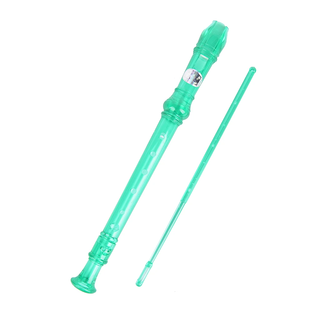 Флейта 8 отверстий высококлассная красочная флейта+ палочка для чистки сопрано Блокфлейта дискант деревянный духовой инструмент для начинающих детей - Цвет: Зеленый