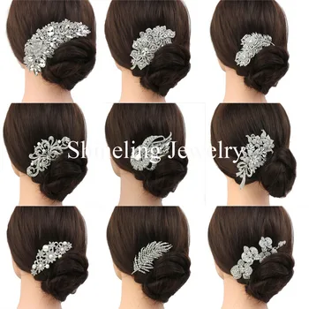 

SLBRIDAL Gorgeous Art deco vintage wedding hair comb bridal hair comb pearls wedding hair accessories headpieces Women Jewelry