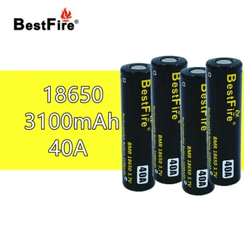 

4 pcs BESTFIRE IMR 18650 3100mah 40A Flat Top Rechargeable Lithiun Battery for E-CIG flashlight toy car notebook Li-ion batteris