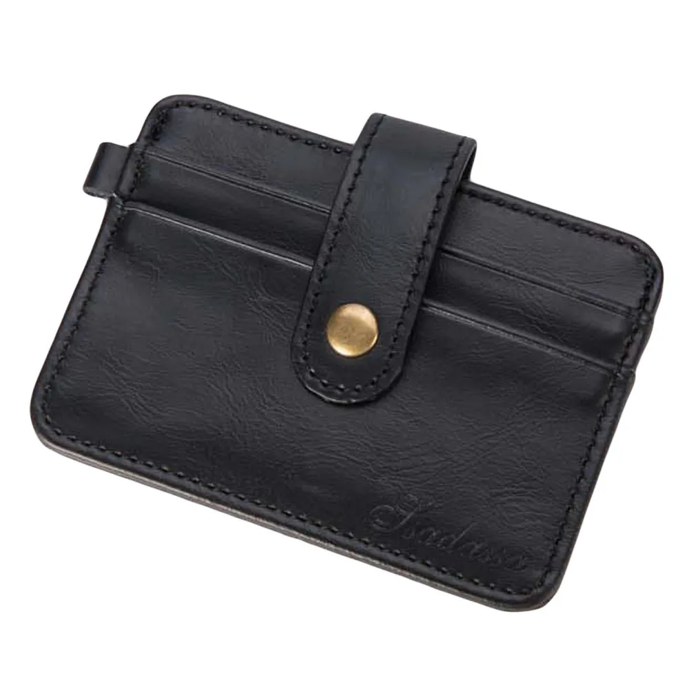 Мужской складной деловой кожаный бумажник ID, кредитный держатель для карт, кошелек с карманами, мужской кошелек для монет на молнии, короткий кошелек# MY