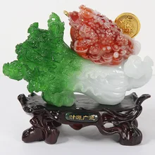 Caiyuanguangjin дома подарок украшения, Имитация Смола нефрита, ремесла, имитация нефрита капуста, горячие отрезал Лаки зло