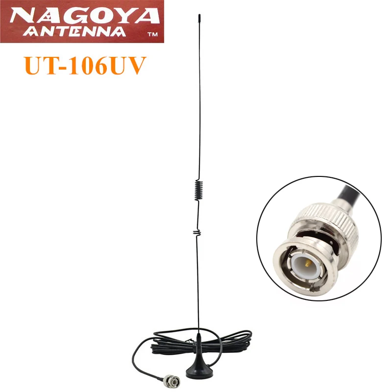 Антенна Nagoya UT-106UV BNC разъем VHF/UHF 144/430 МГц Dual Band антенна для Kenwood Vertex ICOM IC-V8 IC-V80 IC-V82 IC-V85 CB радио