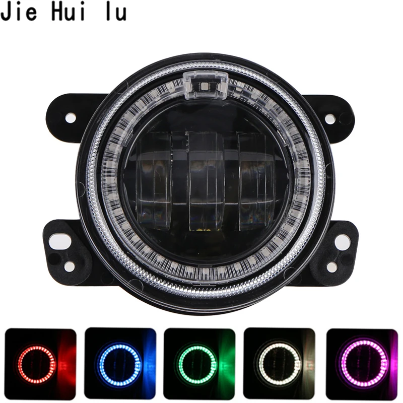 

2pcs 4 inch 30W LED Round Fog Light Projector Driving Lamp DRL Green Fits for 2007-2016 Jeep Wrangler JK CJ TJ