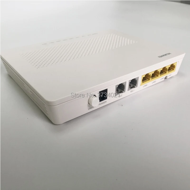 10 шт. huawei hg8240h GPON ONU ont 4fe+ 2tel, 1ge+ 3fe+ 2tel, английский прошитый SIP для оптического кабеля ftth терминал с адаптером питания