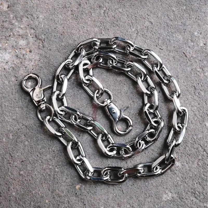 Men Women Hip Hop Silver Metal Wallet Chain Jeans Thick Chunky Links Chains