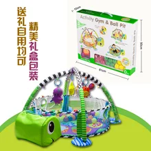 Черепаха формы Infantino одеяло расти-с-Me деятельности тренажерный зал и мяч яма малышей игровой коврик для тренировок Pop-up сетки сторон ползать ковры