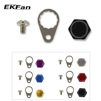 

EKFan Left Hand Right Hand Crank Nut Screw With Plate For Fishing Reel Screw Cap For Fishing Reel