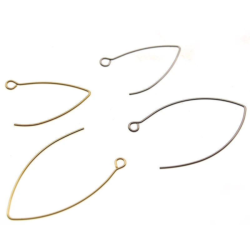 

50pcs 316 Stainless Steel Circle Wire Hoops Loop Earrings Hook for DIY Drop Dangle Earring Clasp Jewelry Making Accessories