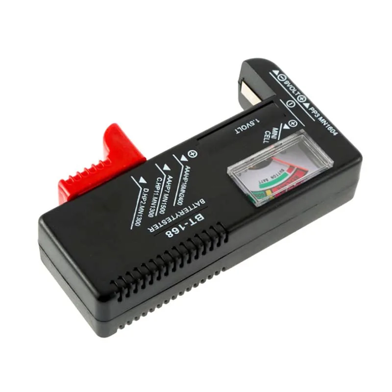 BT168 универсальный тестер для проверки батареи для AA AAA C D 9V 1,5 V кнопочных батарей
