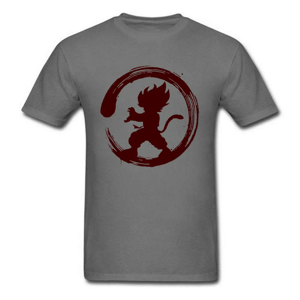 Футболка "Аниме" для мужчин Dragon Ball Z футболка горячая Распродажа взрослых Топы И Футболки круг Гоку сон Гохан футболка хлопок Одежда Манга в японском стиле - Цвет: Dark Gray