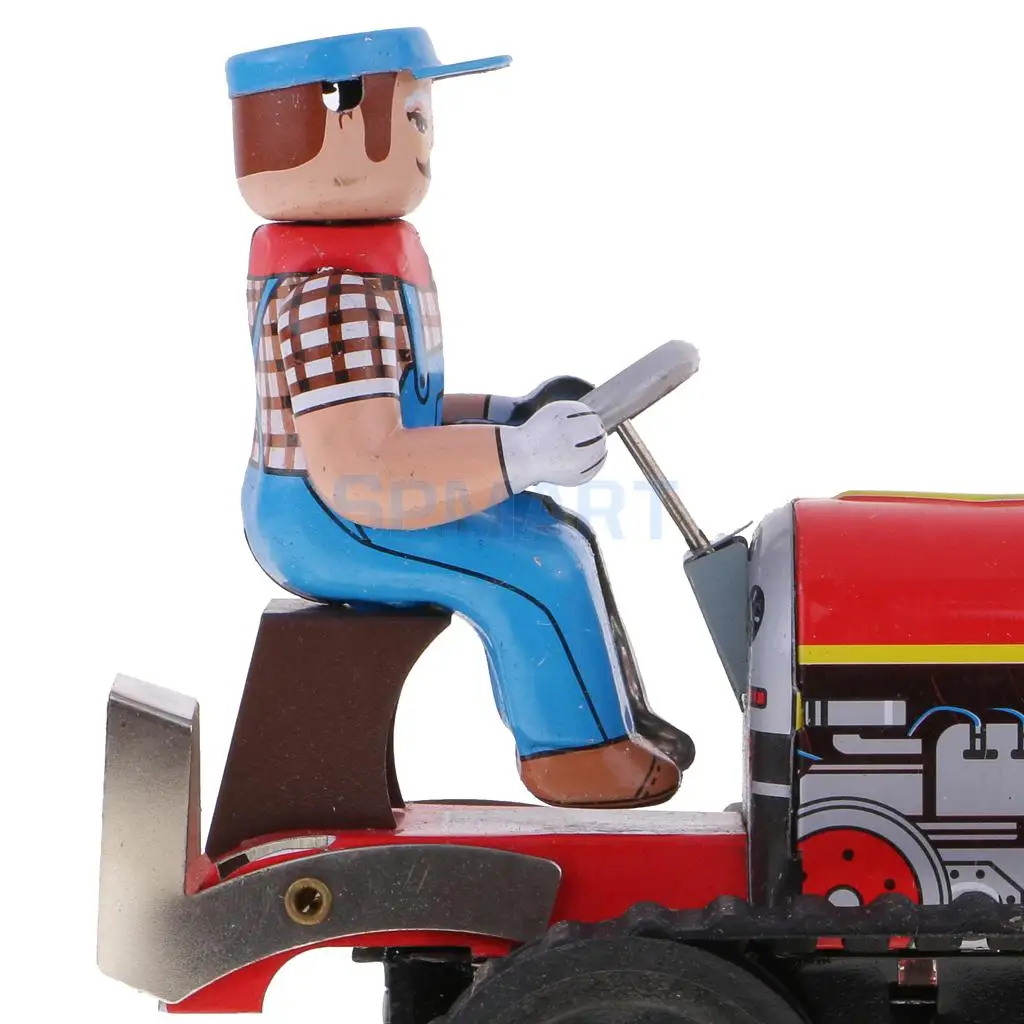 Ретро винтажная ферма модель трактора завершать работу оловянная Игрушка коллекционный подарок