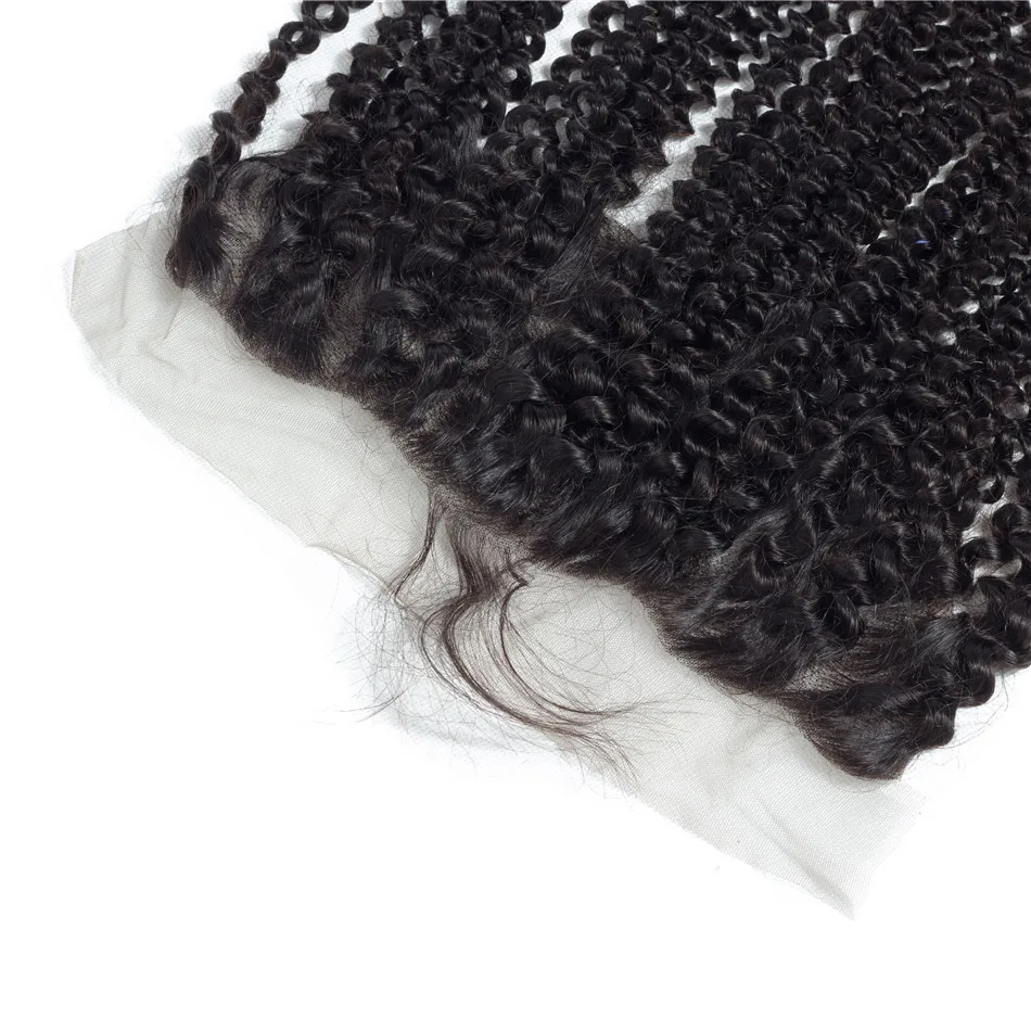 Plecare Lace Frontal Brazilian Deep Wave 13*4 Lace Frontal Closure 1 Pcs Natural Color Non-remy 100% Human Hair Extensions
