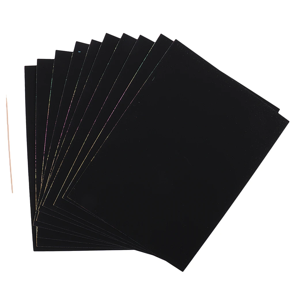 Online Beschichtet Kunst Papier Blank Gravur Boards Schaber Bild Bord Scratch Papier Kunst Scratchboard Gravur Kunst Schaber Werkzeug